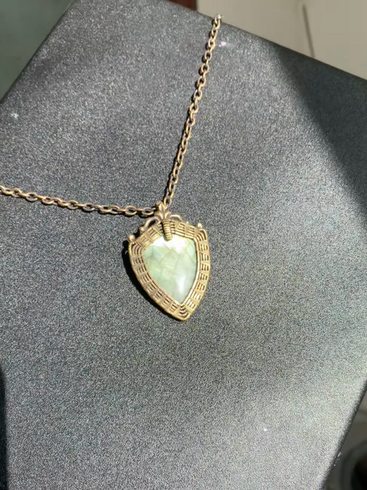 Vintage Knight's Shield Pendant Necklace