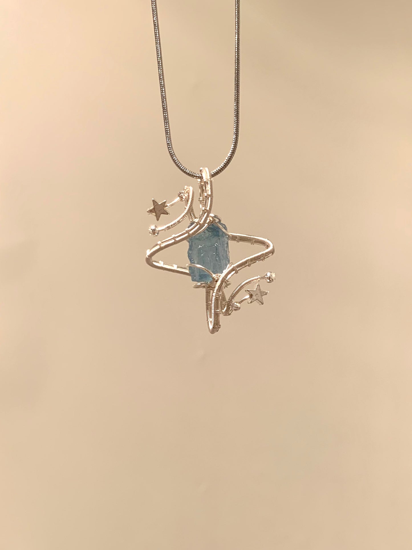 Astral Crystal Loop Pendant Necklace / Earings