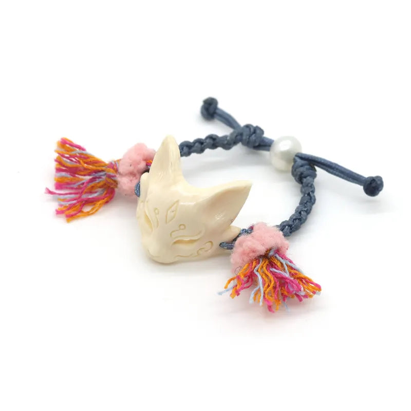 Fox Mask Hemp Woven Ring