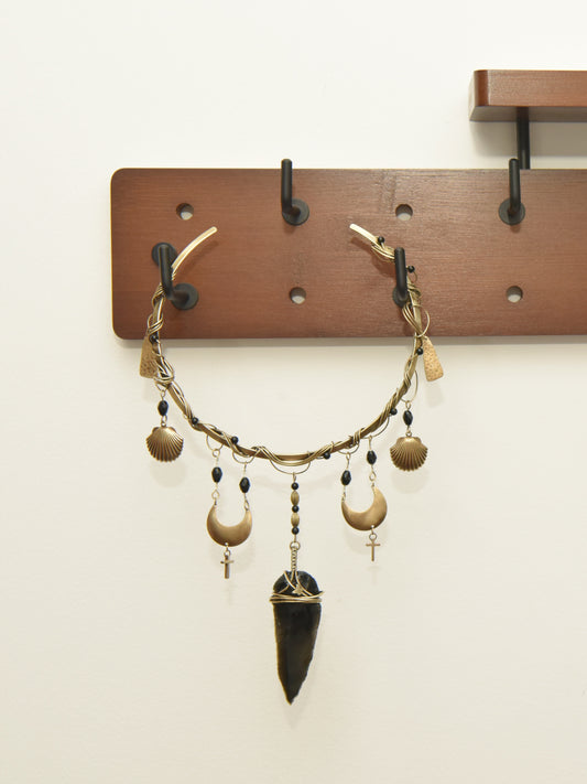 Nile-Myth Brass Collar Necklace