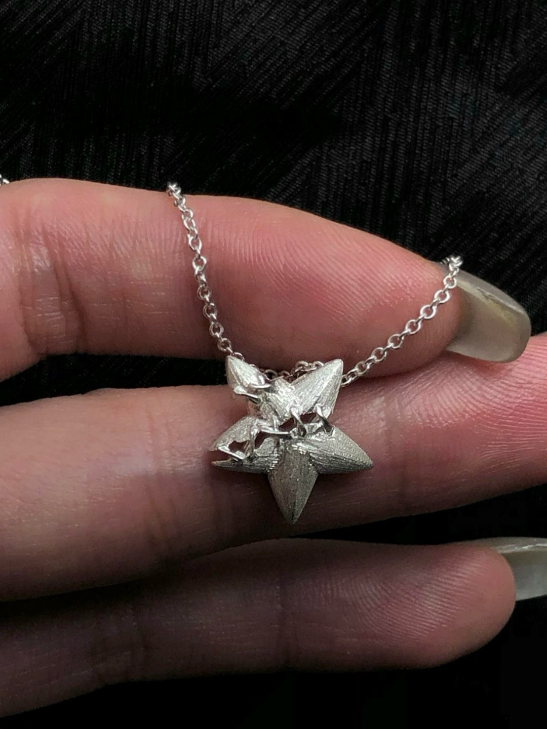 Sutures & Rebirth - Sterling Silver Star Necklace
