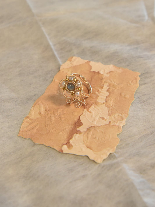 Fidget Spinner Flower and Star Ring