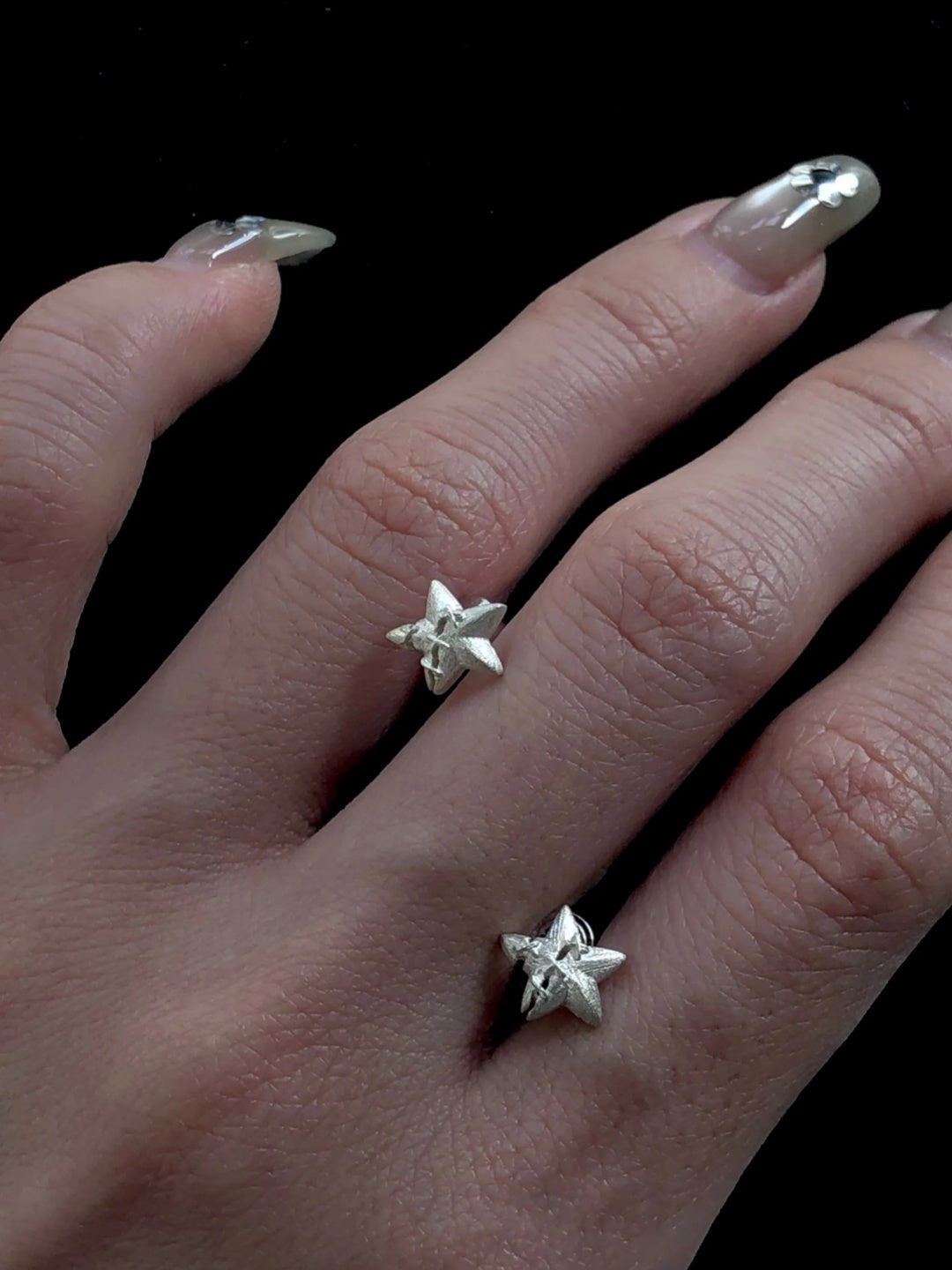 Sutures & Rebirth - Sterling Silver Star Earrings