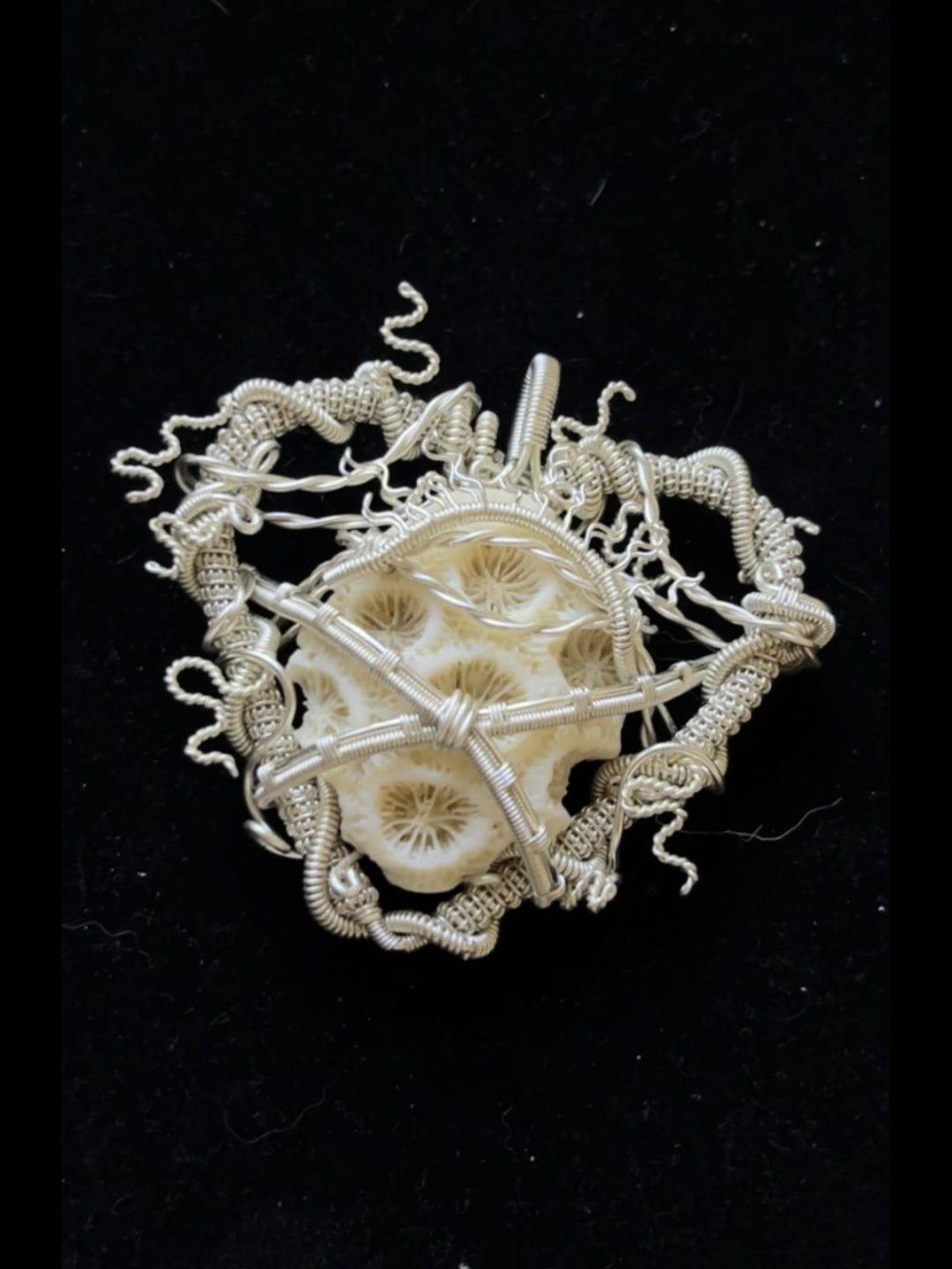 Heart of Ocean Coral Pendant Necklace