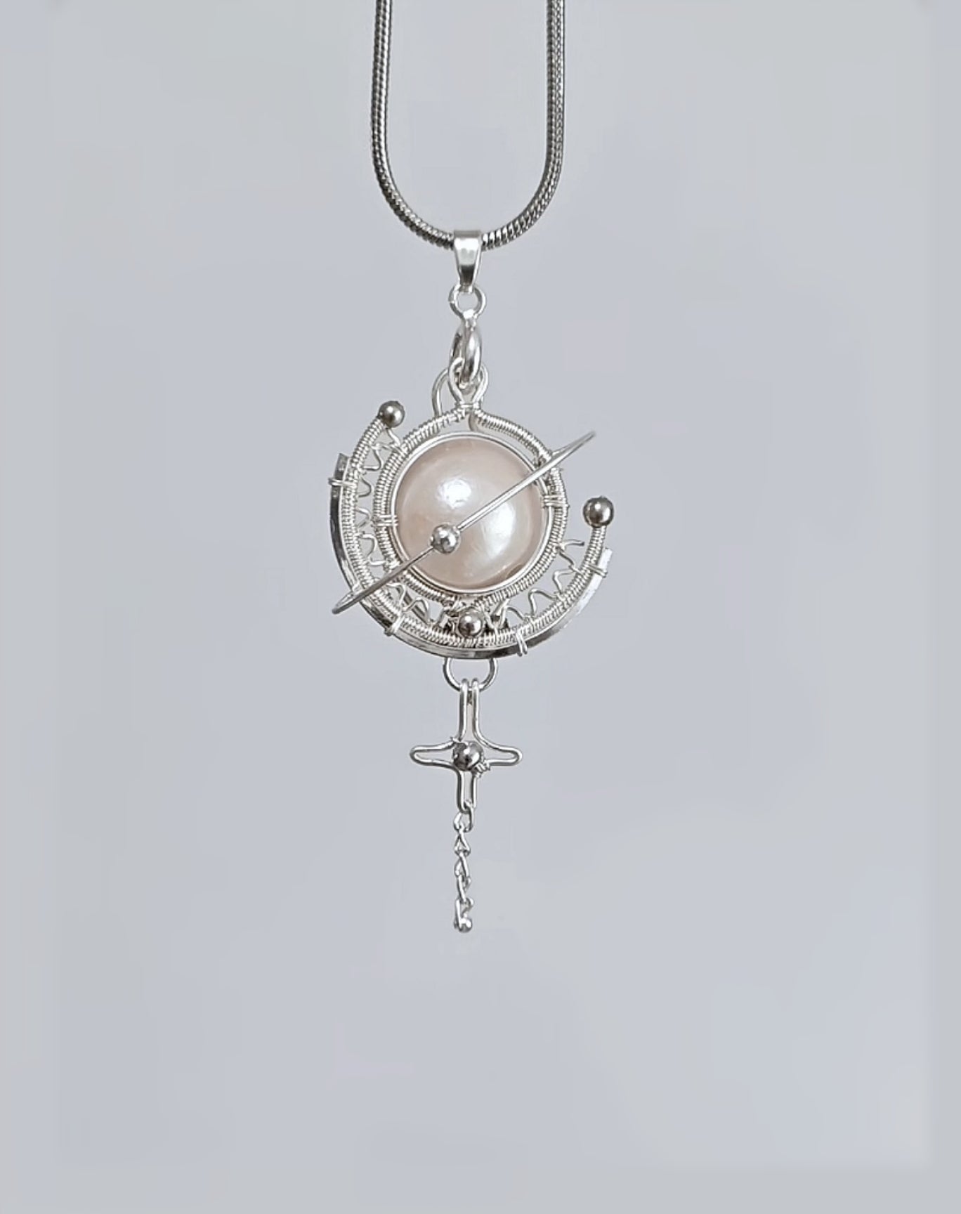 Cosmic Star Loop Sterling Silver Necklace