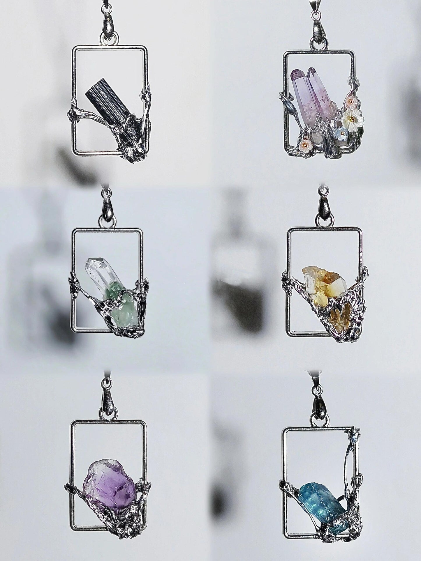 Gemstone Painting Necklace