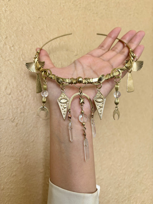 Cleopatra-style Vintage Brass Choker