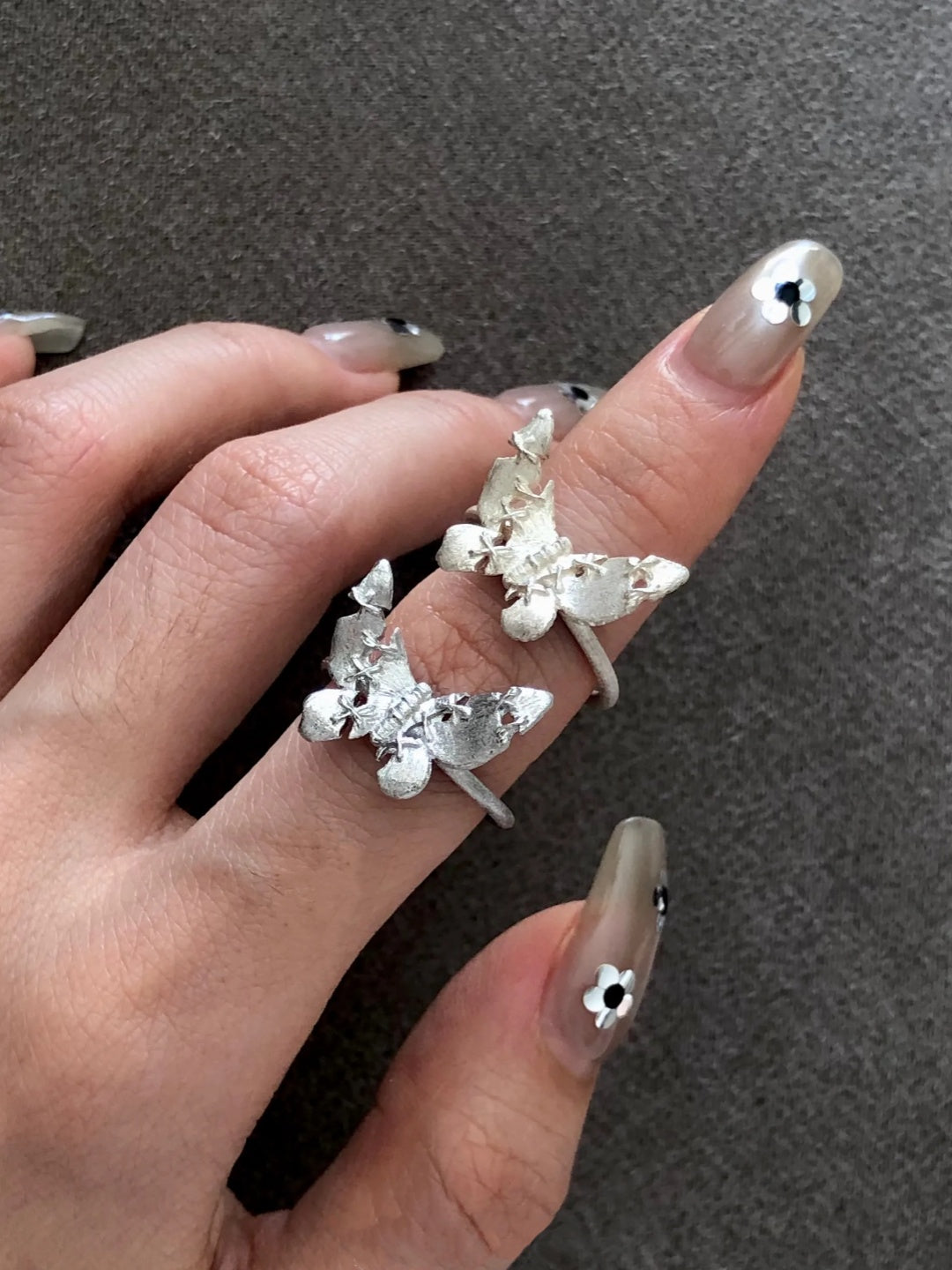 Sutures & Rebirth - Sterling Silver Butterfly Ring