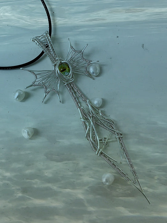 Siren's Gaze Blade Pendant Necklace