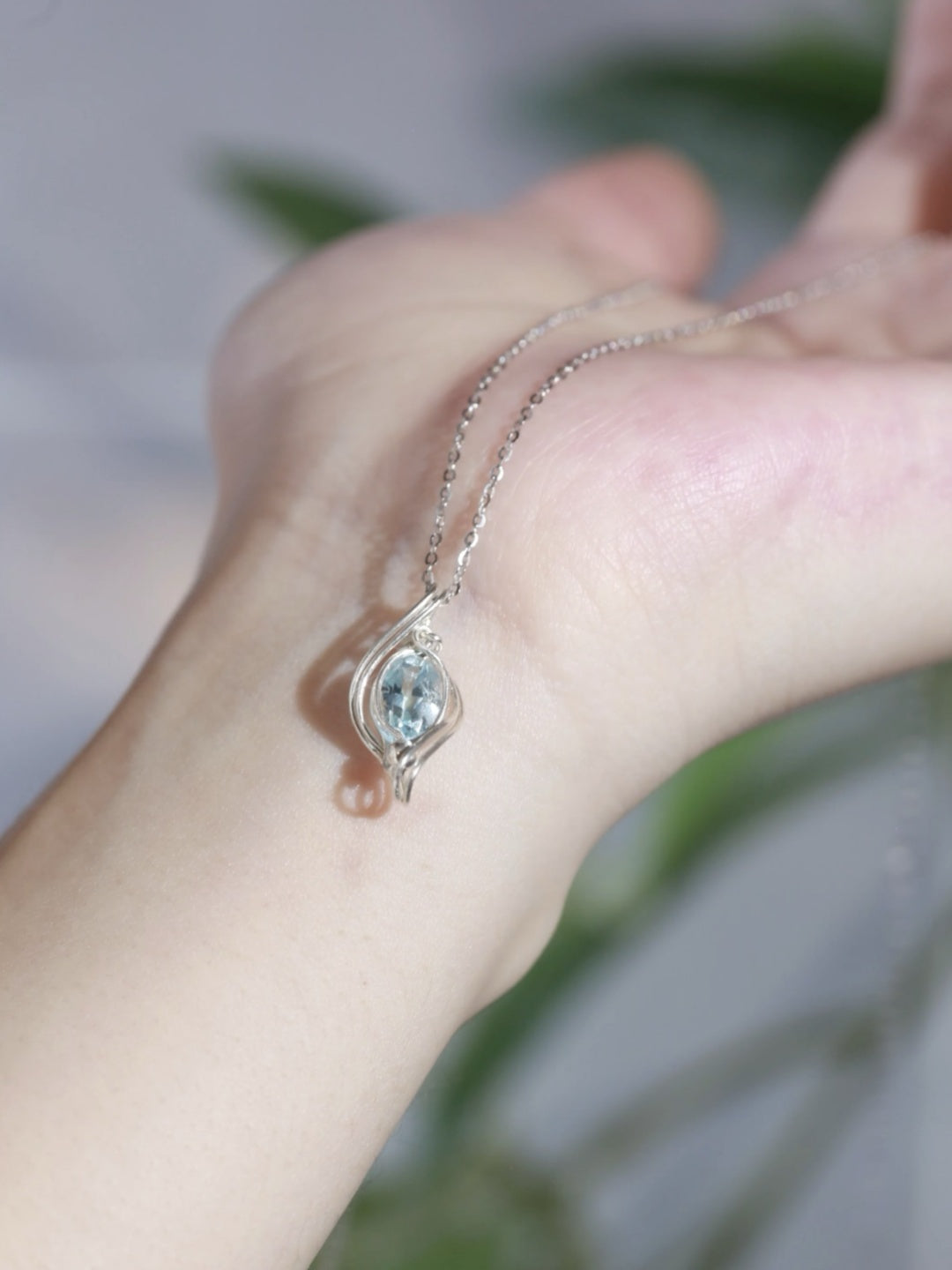 Sky Blue Topaz Sterling Silver Necklace