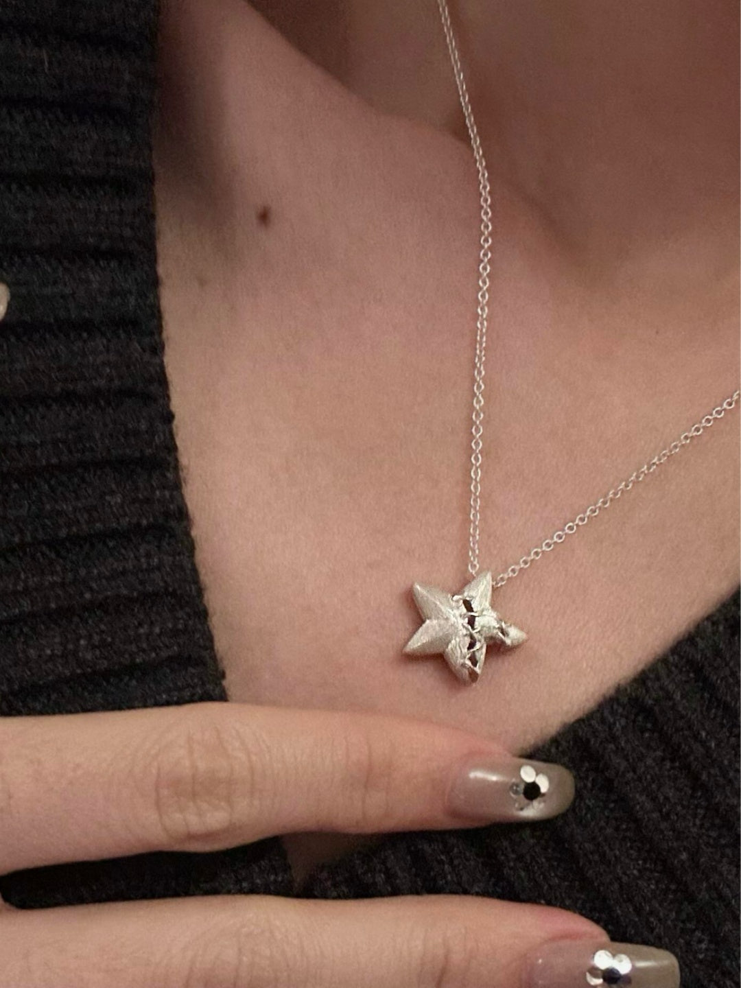 Sutures & Rebirth - Sterling Silver Star Necklace