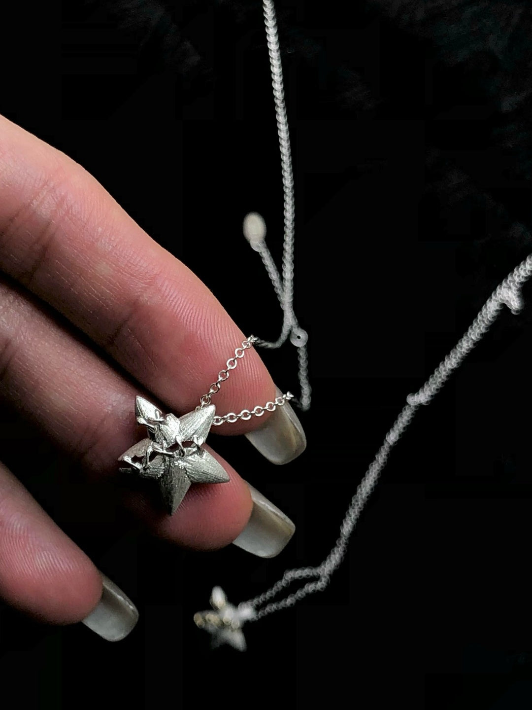 Sutures & Rebirth - Sterling Silver Star Necklace