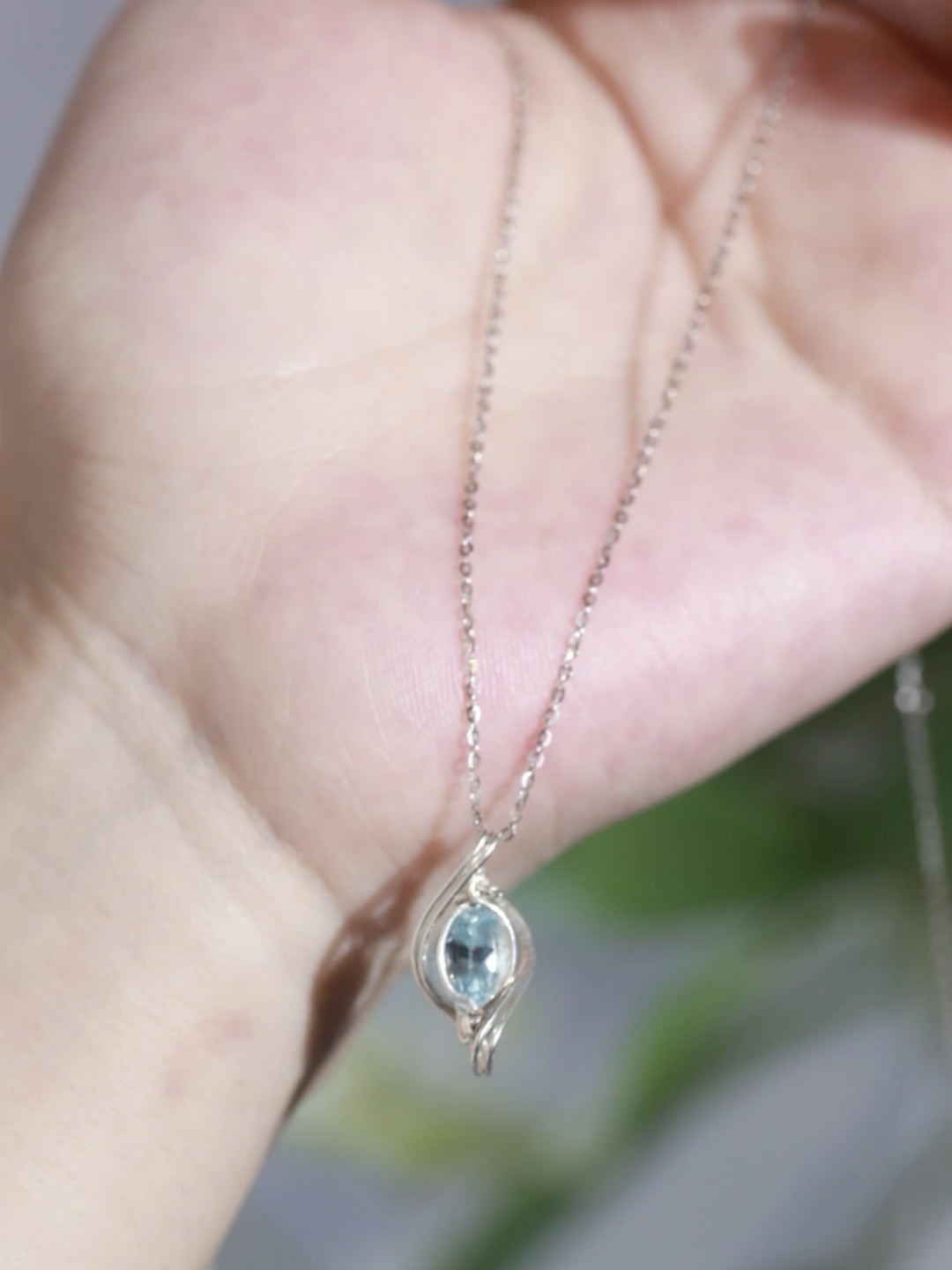 Sky Blue Topaz Sterling Silver Necklace