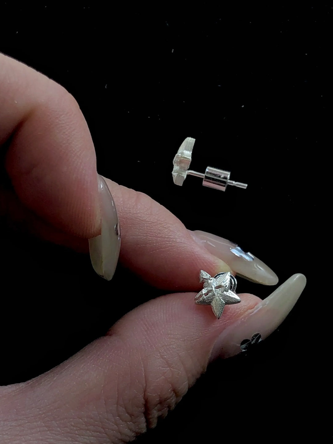 Sutures & Rebirth - Sterling Silver Star Earrings