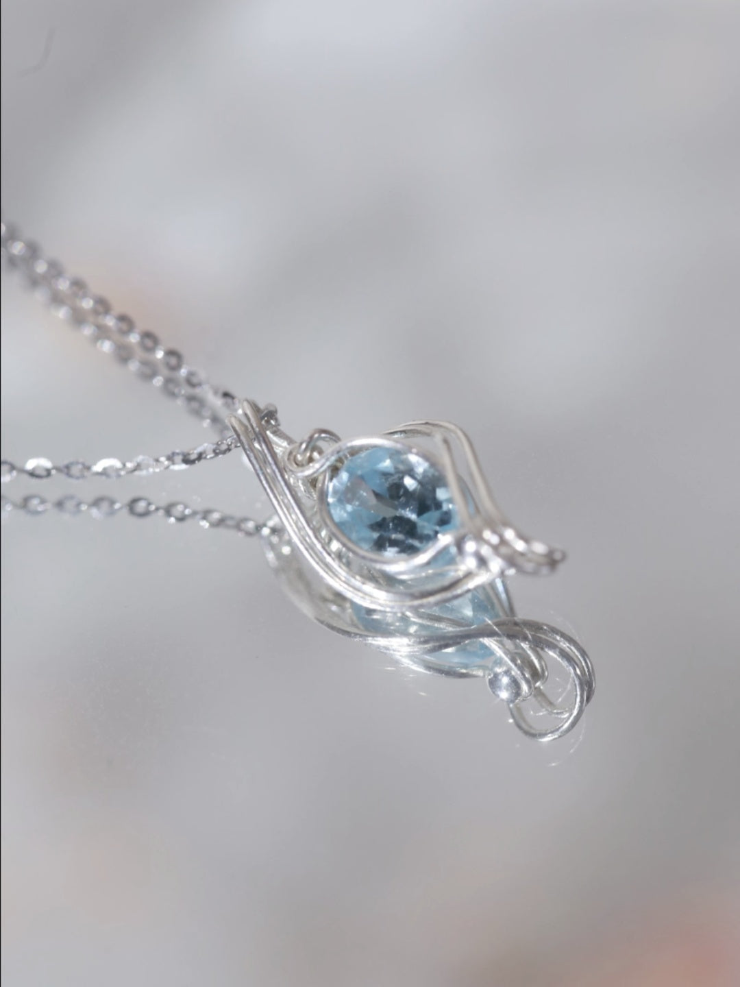 Sky Blue Topaz Sterling Silver Necklace