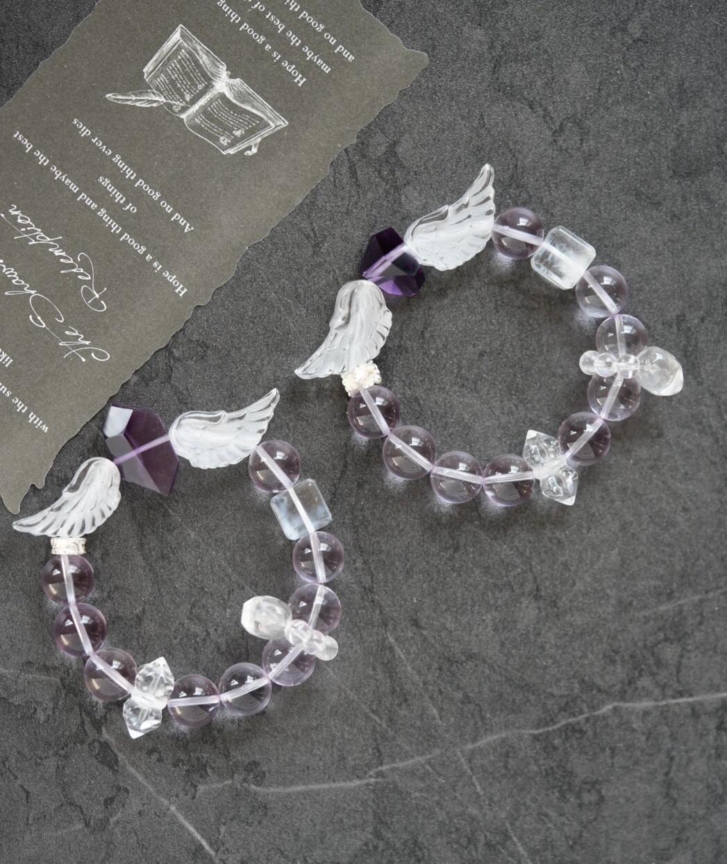 Purple Angel Wings Bracelet