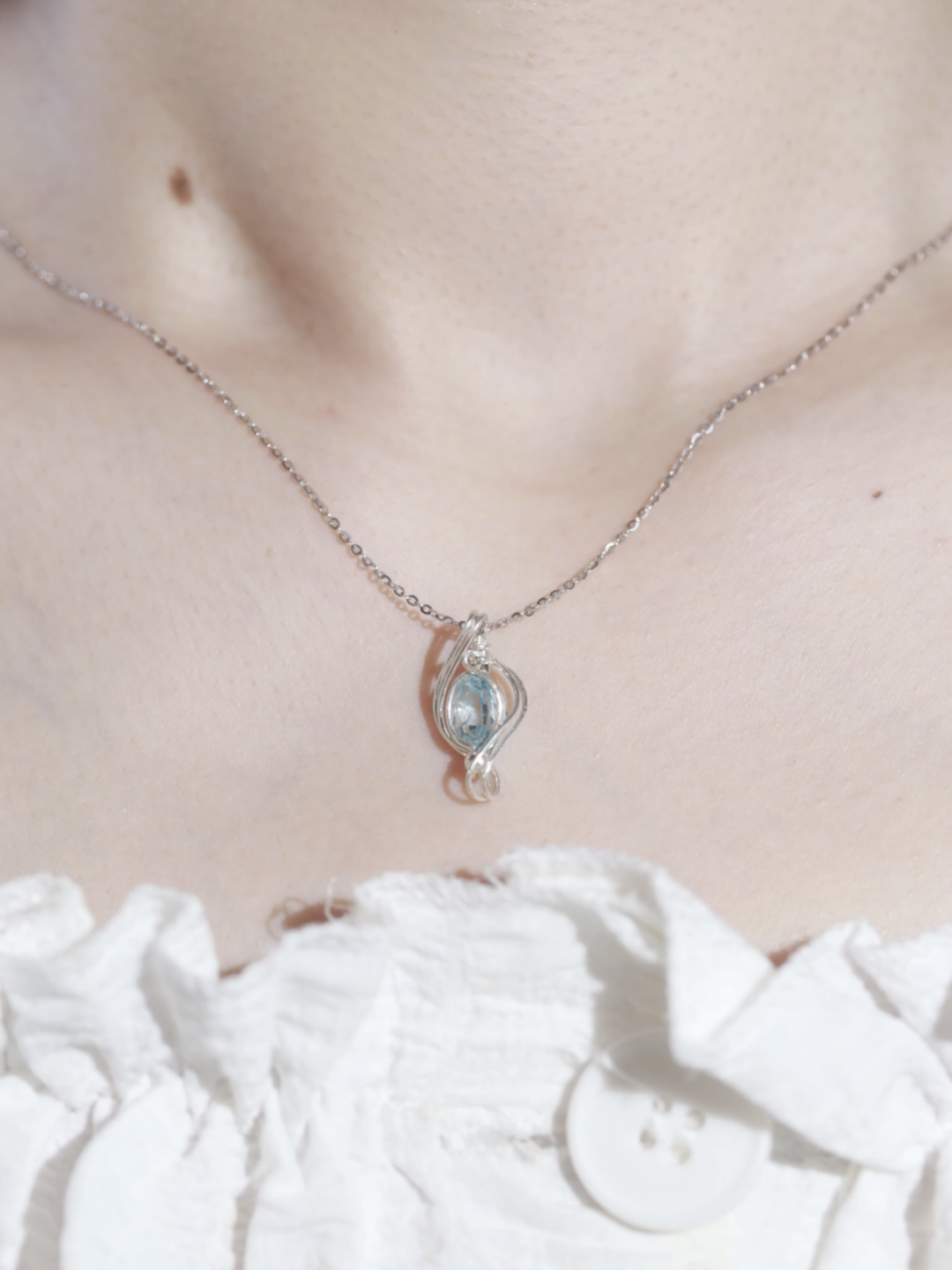 Sky Blue Topaz Sterling Silver Necklace
