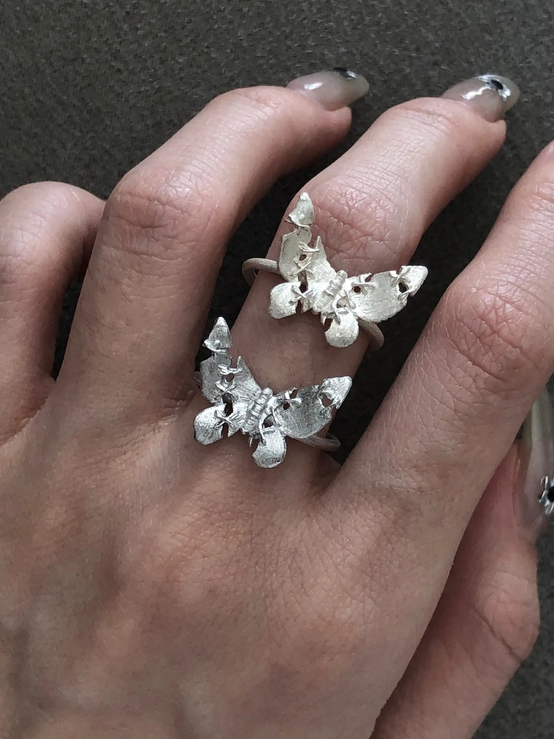 Sutures & Rebirth - Sterling Silver Butterfly Ring