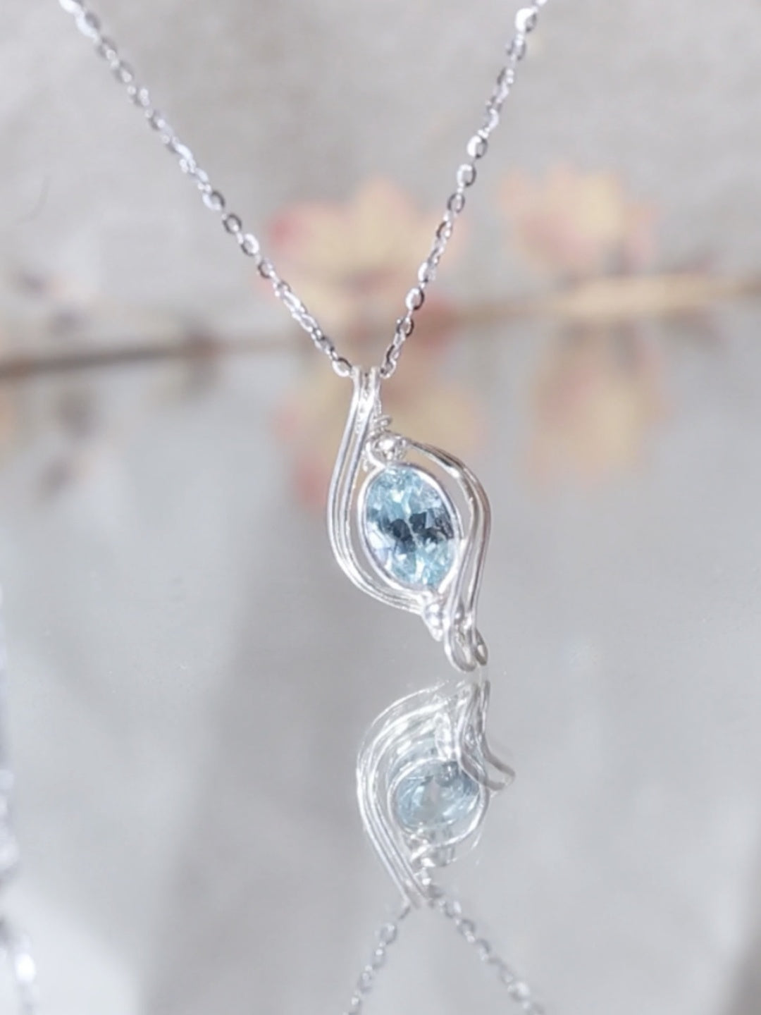 Sky Blue Topaz Sterling Silver Necklace