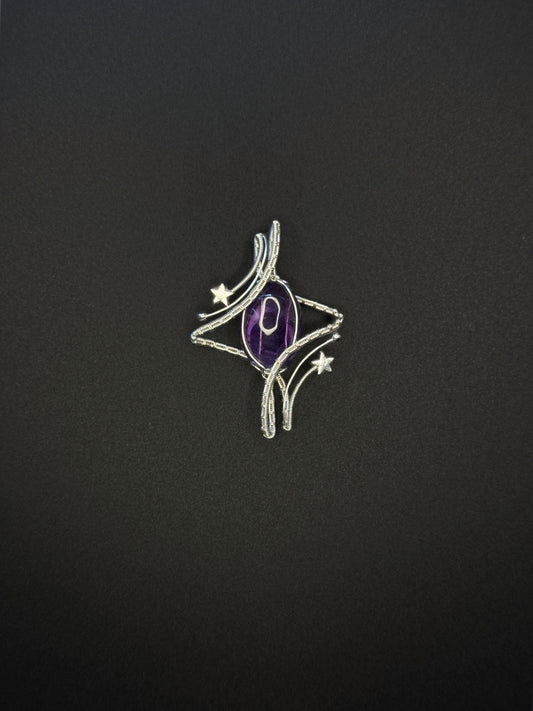 Astral Crystal Loop Pendant Necklace