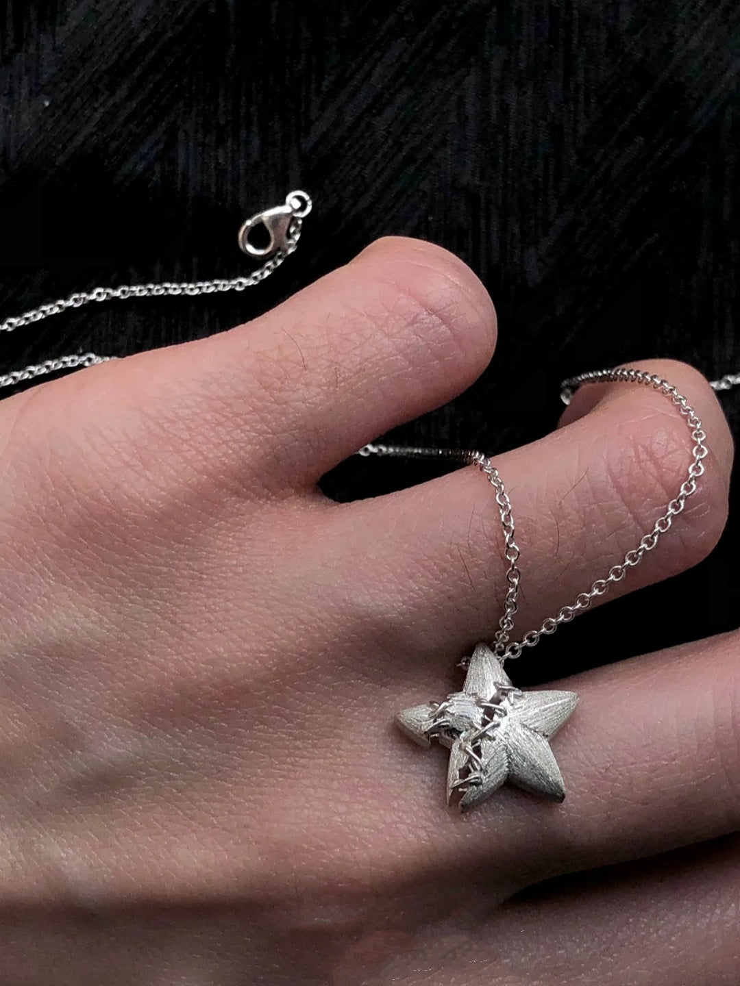 Sutures & Rebirth - Sterling Silver Star Necklace