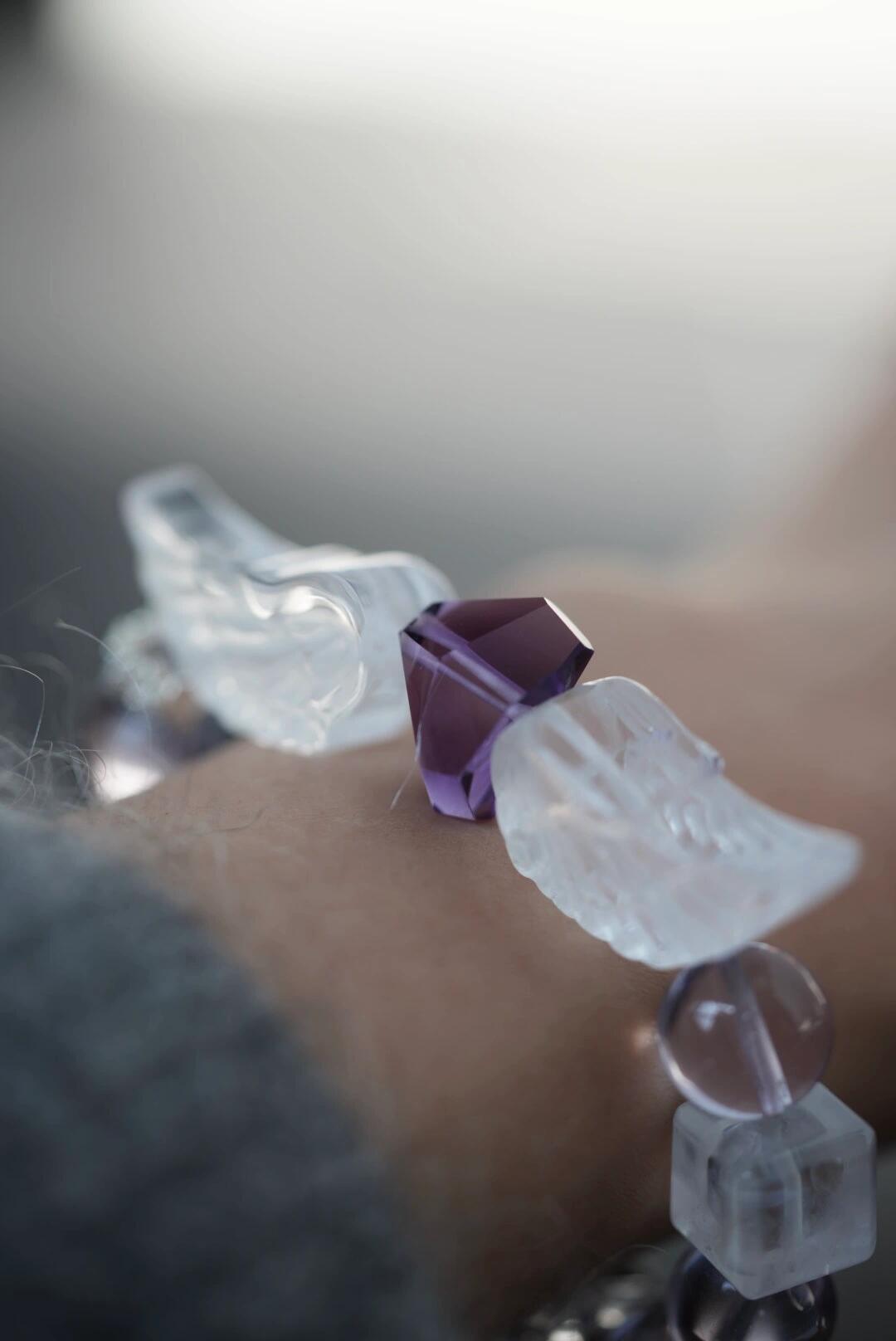 Purple Angel Wings Bracelet