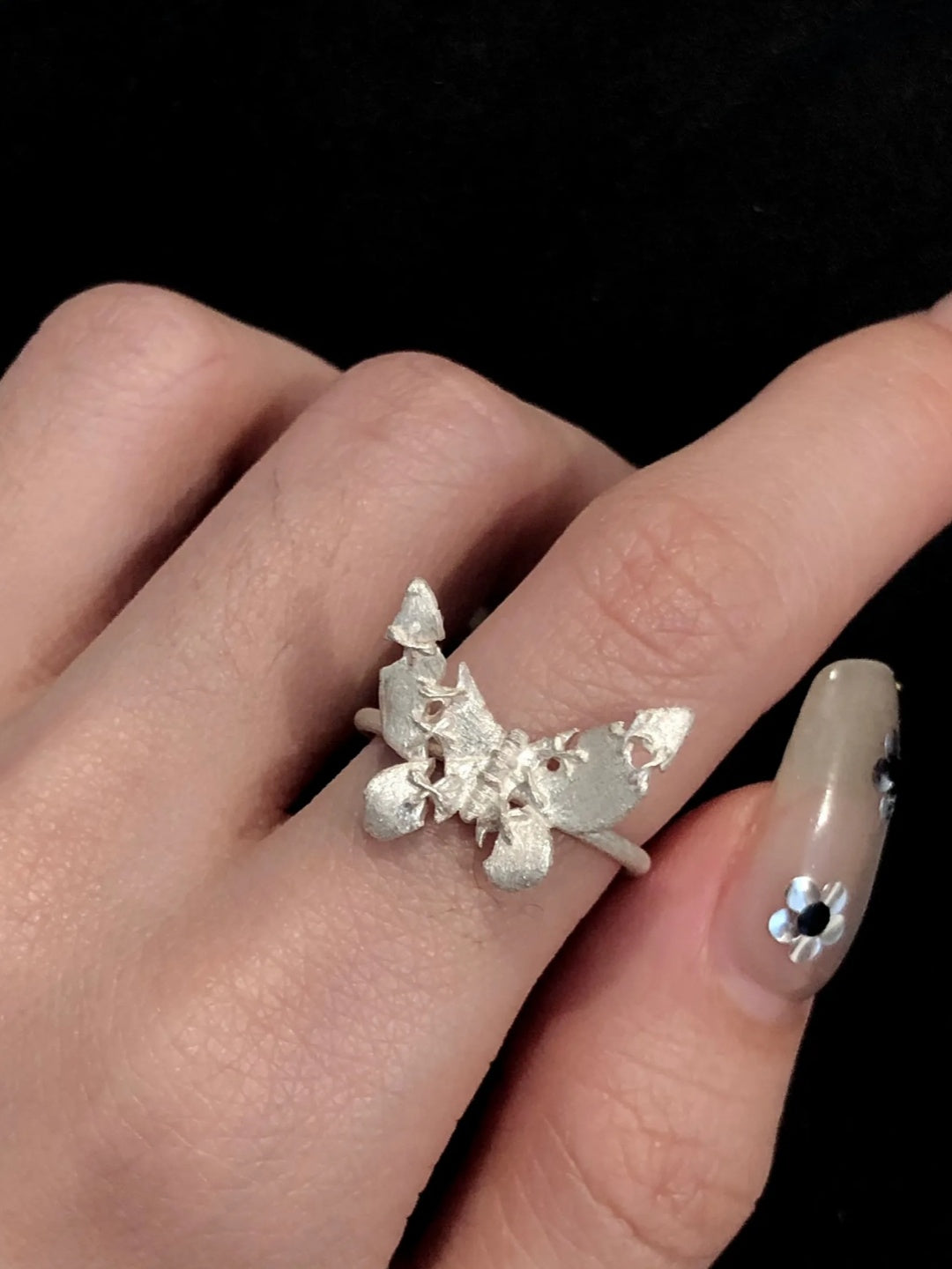 Sutures & Rebirth - Sterling Silver Butterfly Ring
