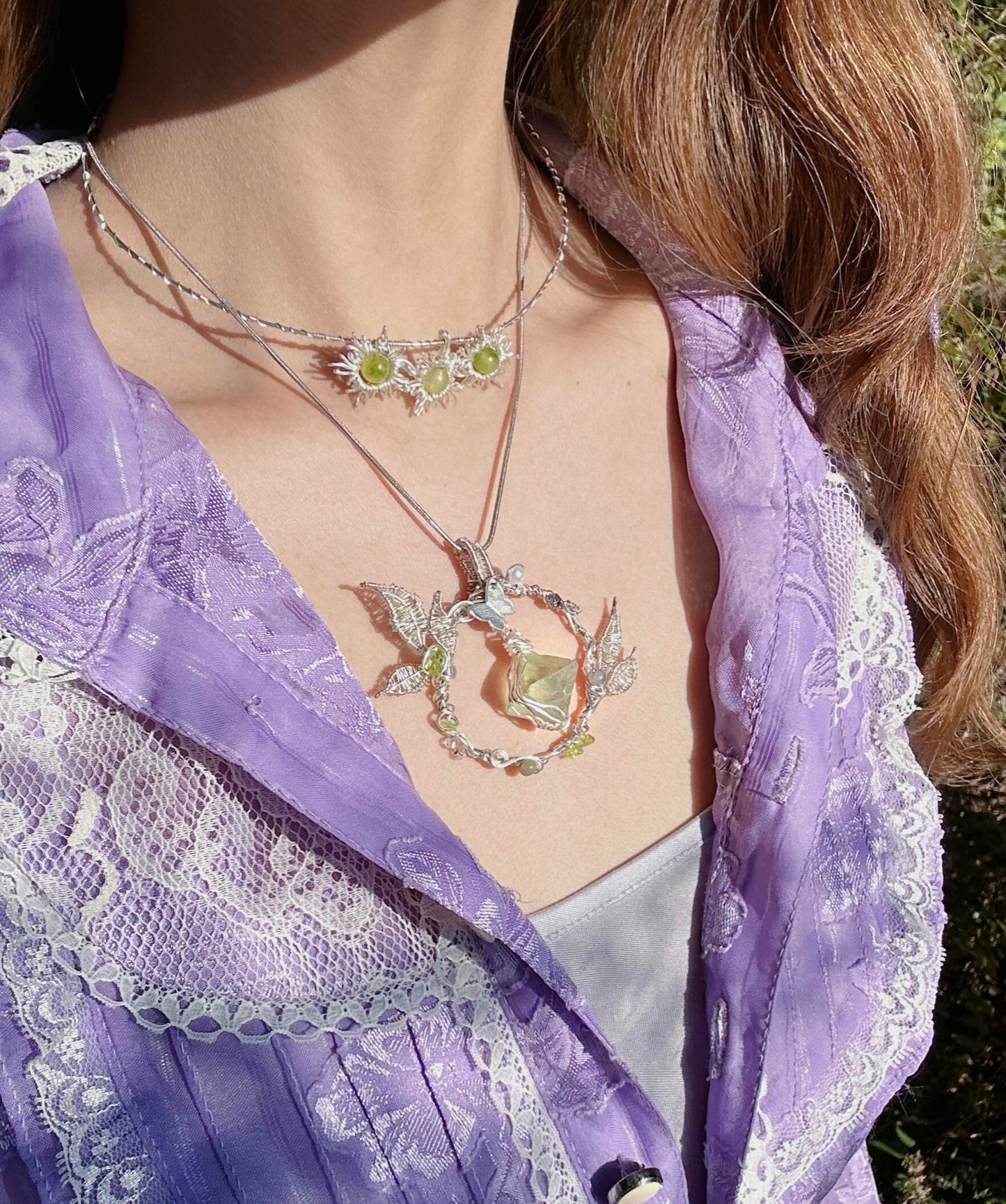 Spring Wreath Necklace