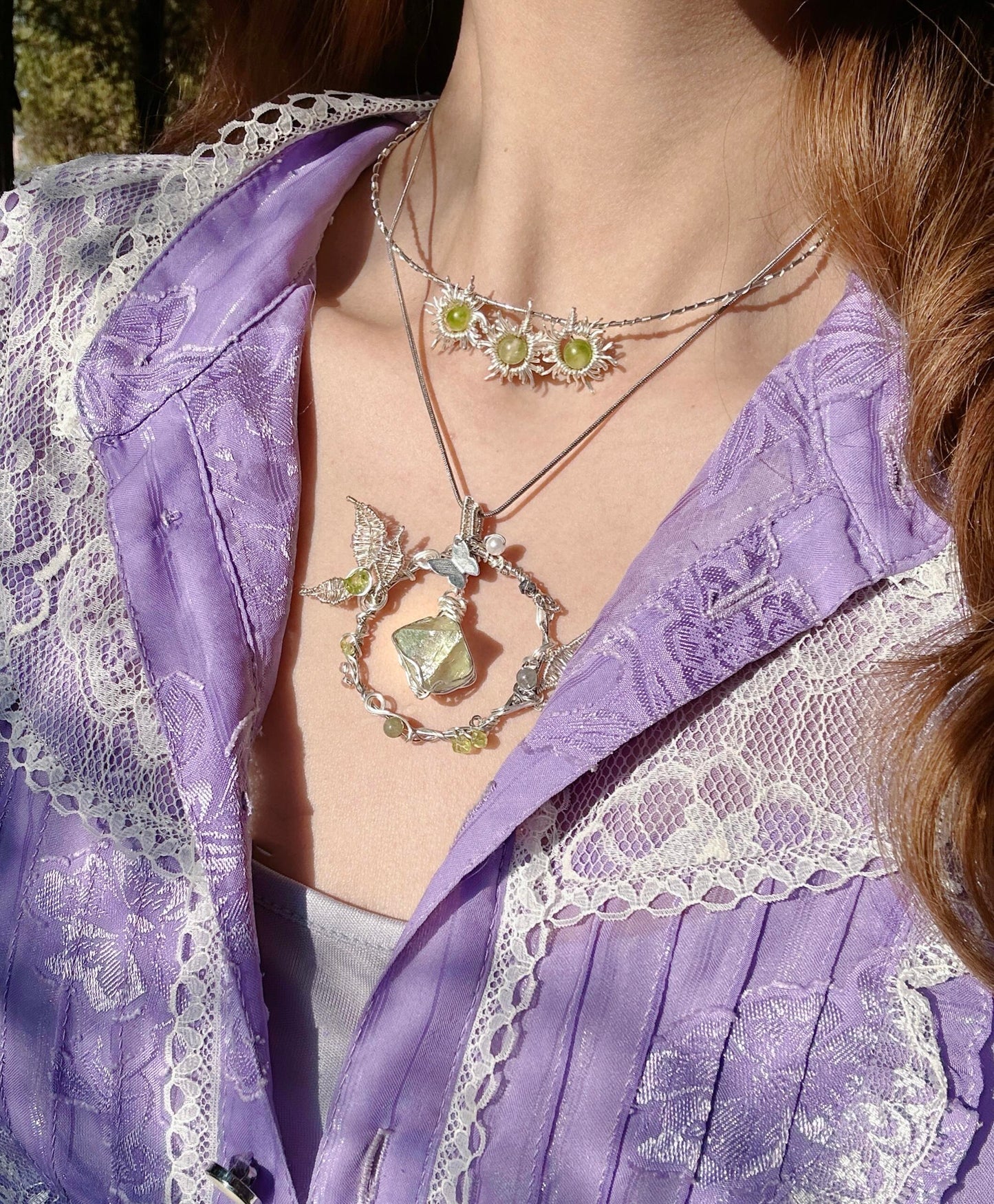 Spring Wreath Necklace