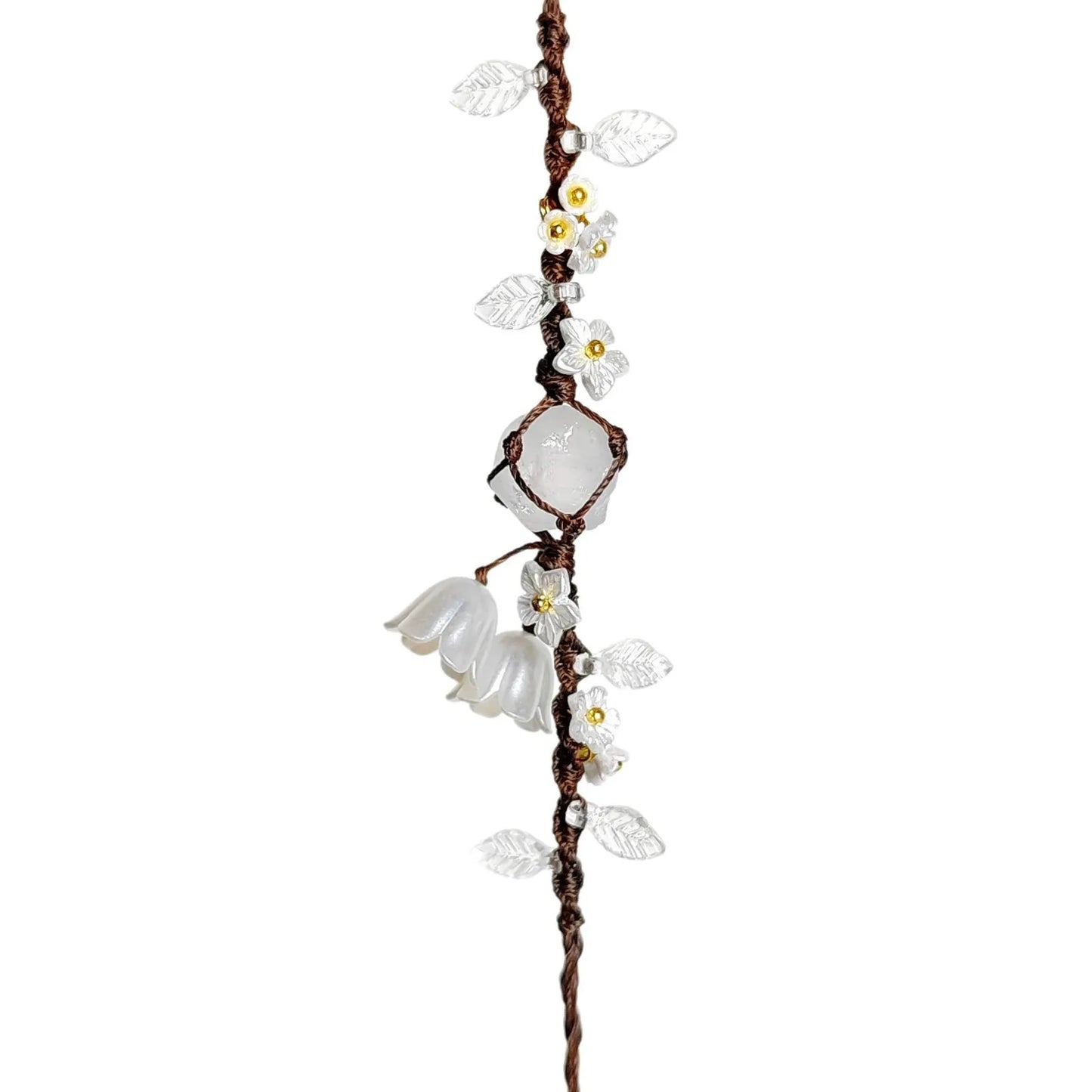 Floral Gemstone Woven Bracelet 1.0