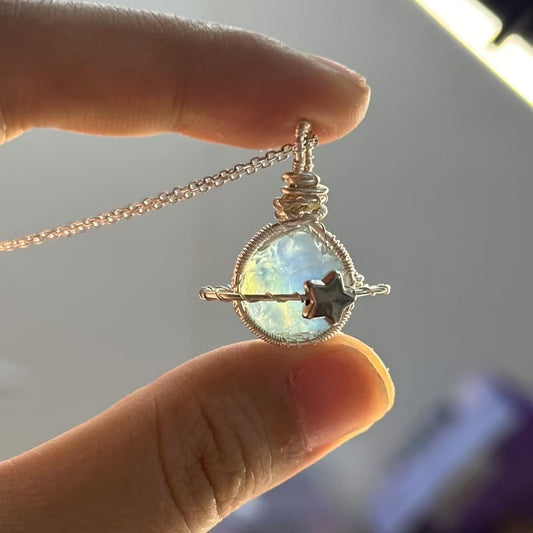 Planet Gemstone Necklace