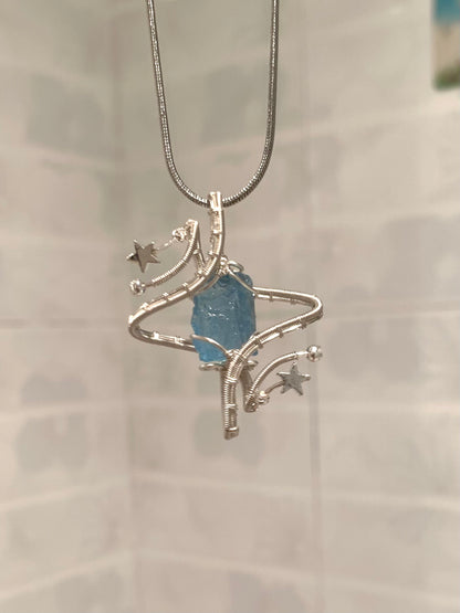 Astral Crystal Loop Pendant Necklace / Earings
