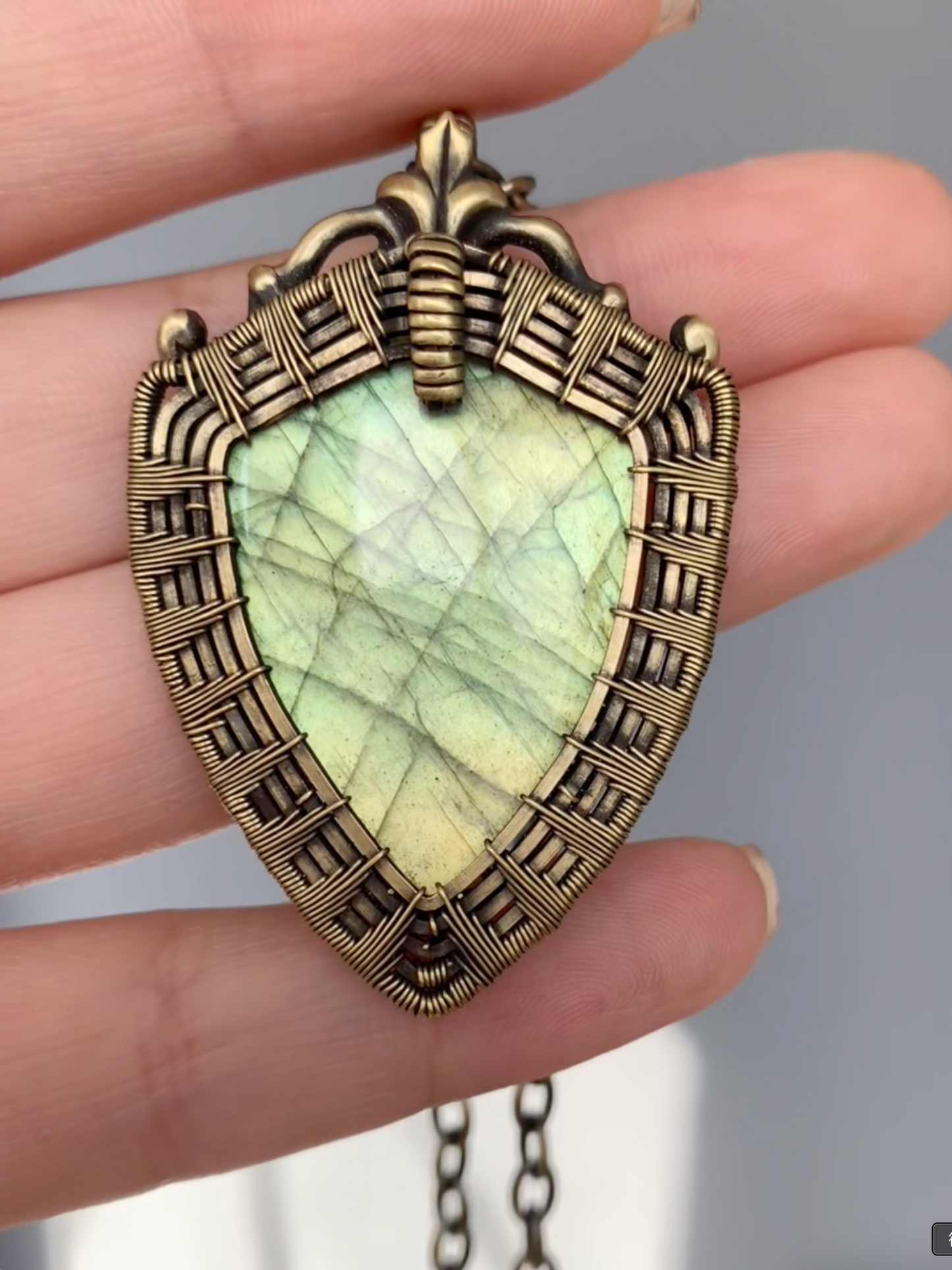 Vintage Knight's Shield Pendant Necklace
