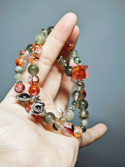 Elegant Rose Manor inspired Dual-Circle Bracelet