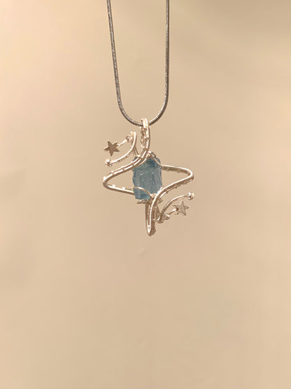 Astral Crystal Loop Pendant Necklace / Earings