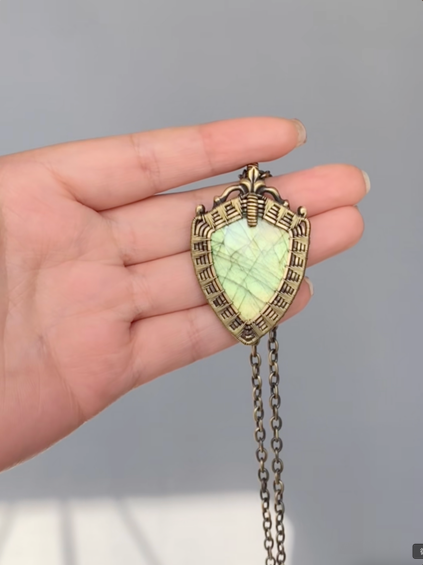 Vintage Knight's Shield Pendant Necklace