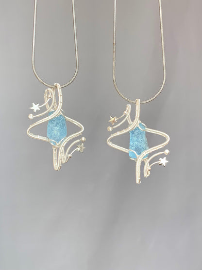 Astral Crystal Loop Pendant Necklace / Earings