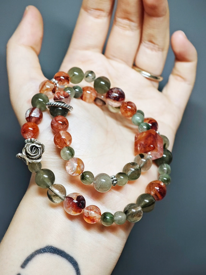 Elegant Rose Manor inspired Dual-Circle Bracelet