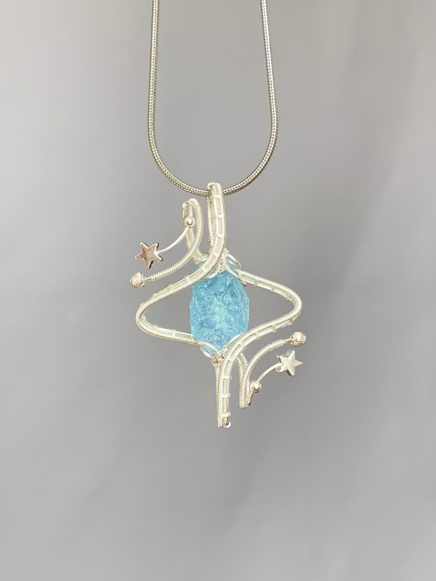 Astral Crystal Loop Pendant Necklace / Earings