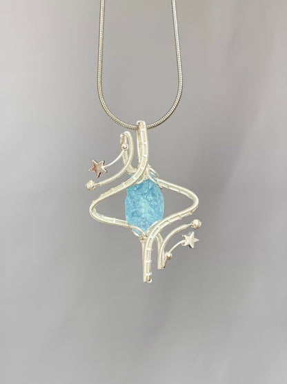 Astral Crystal Loop Pendant Necklace / Earings