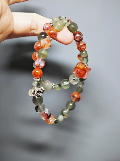 Elegant Rose Manor inspired Dual-Circle Bracelet