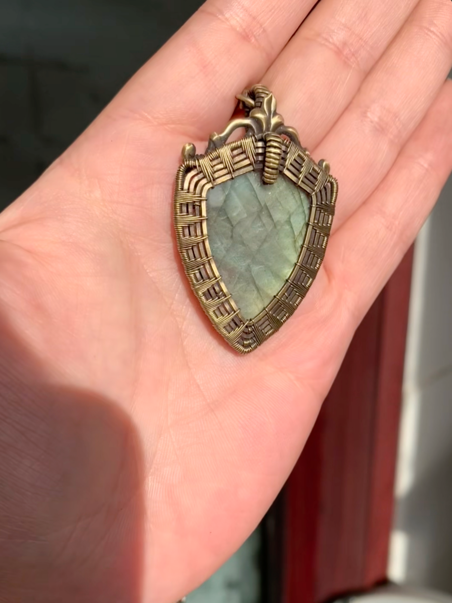 Vintage Knight's Shield Pendant Necklace