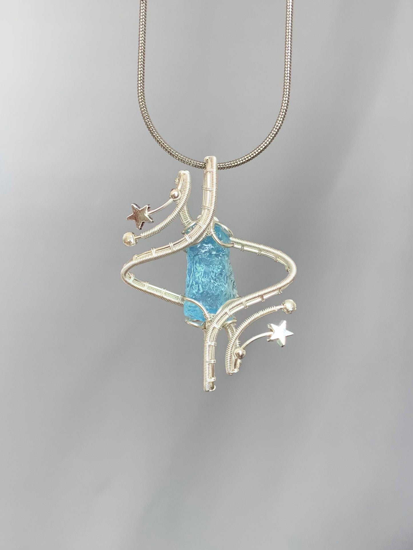 Astral Crystal Loop Pendant Necklace / Earings