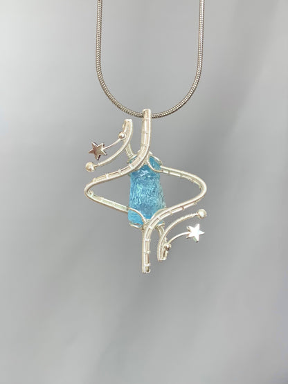 Astral Crystal Loop Pendant Necklace / Earings