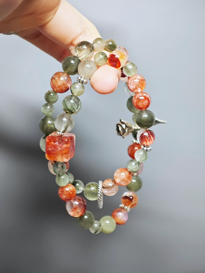 Elegant Rose Manor inspired Dual-Circle Bracelet