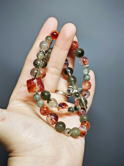 Elegant Rose Manor inspired Dual-Circle Bracelet