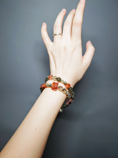 Elegant Rose Manor inspired Dual-Circle Bracelet
