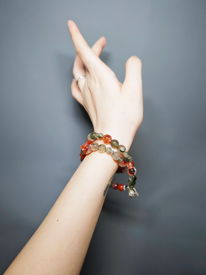 Elegant Rose Manor inspired Dual-Circle Bracelet