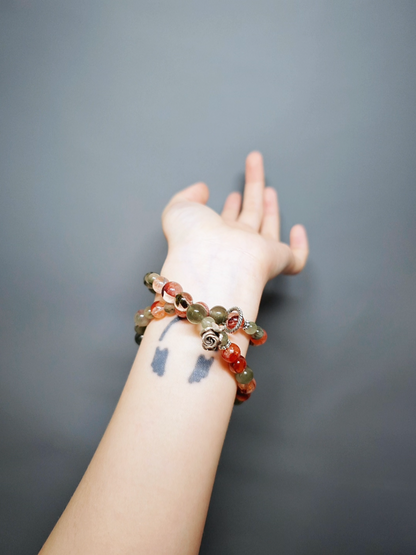 Elegant Rose Manor inspired Dual-Circle Bracelet