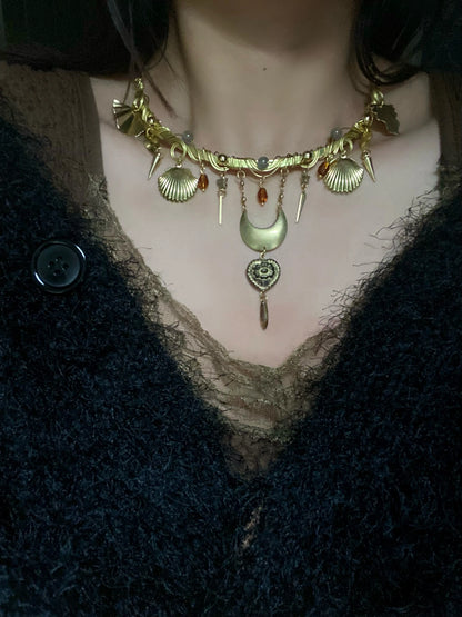 Cleopatra-style Vintage Brass Choker